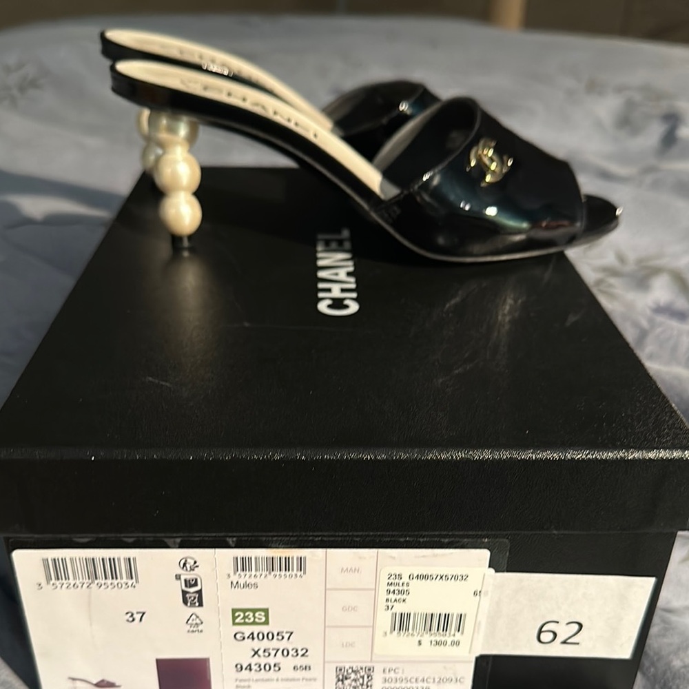 Chanel Black Mules with Elegant Design